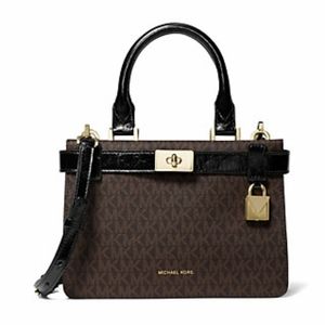 Michael Kors Tatiana Mini Logo & Leather Satchel